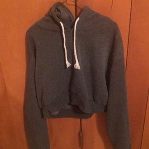 Grey cropped hoodie never worn